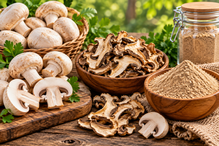 From Fresh Mushrooms to Powder