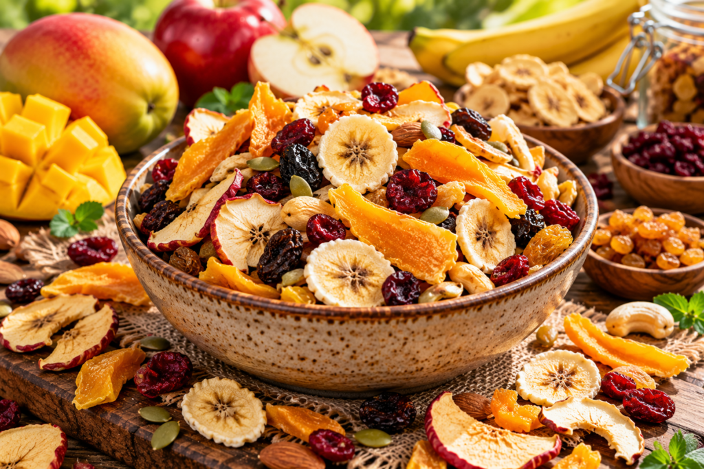 Rustic Dried Fruit Trail Mix Bowl