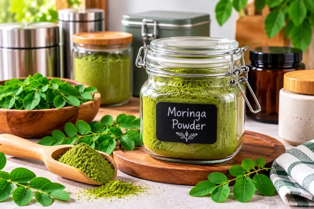 How to Store Moringa Powder: Keep It Dry & Fresh 2 Airtight container for storing moringa powder at home