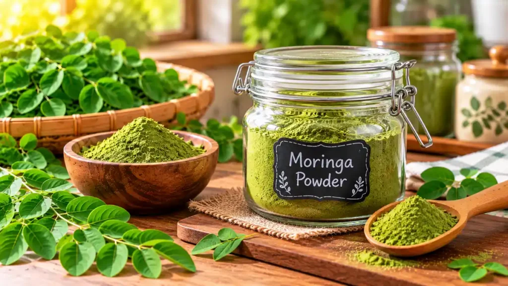 How to store moringa powder at home in an airtight container
