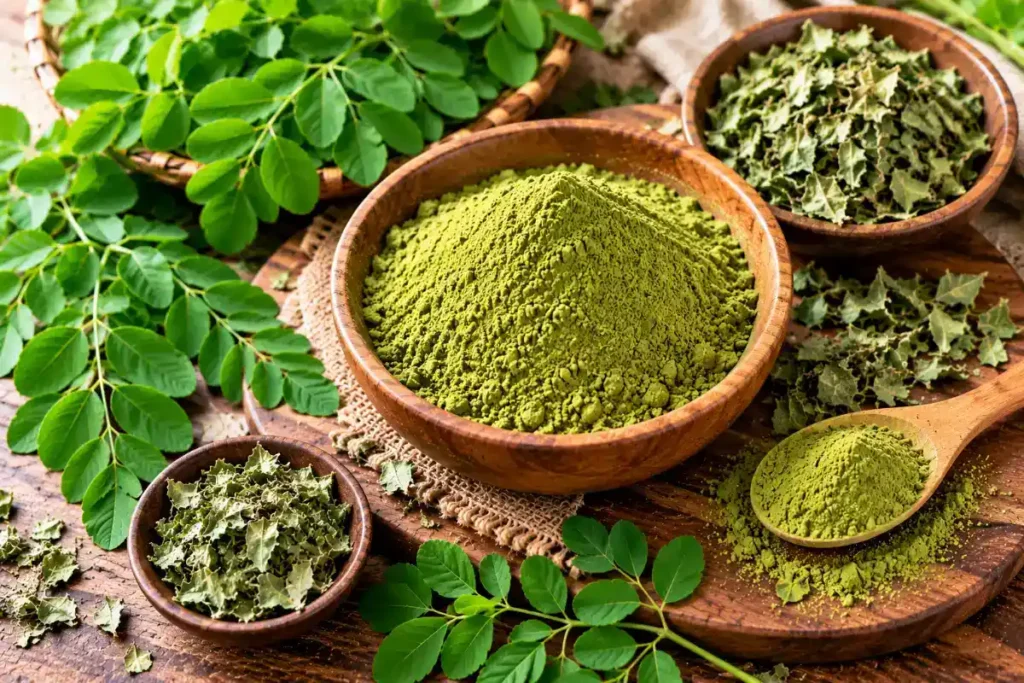 Moringa powder nutrition and dried moringa leaves