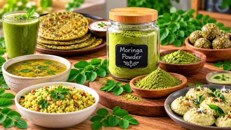 Moringa powder recipes with easy homemade Indian foods