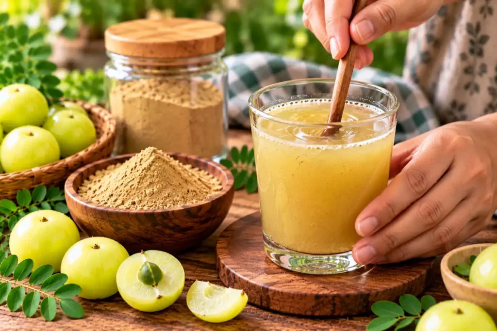 Amla Powder for Drinking: How to Use It & Prepare Simple Drinks 3 Preparing an amla powder drink at home